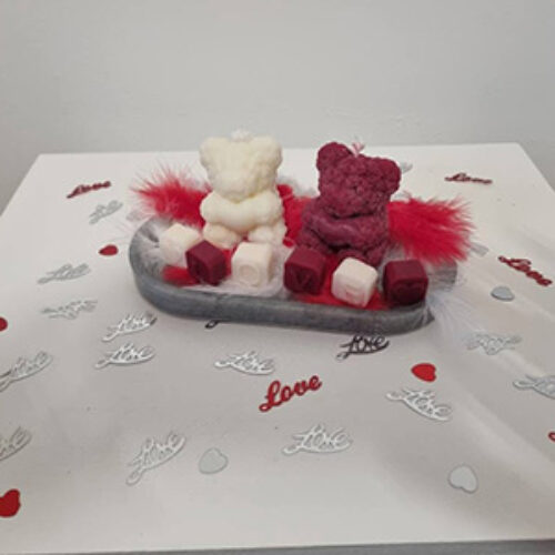 Le bar à bougies - voves - oursons saint valentin