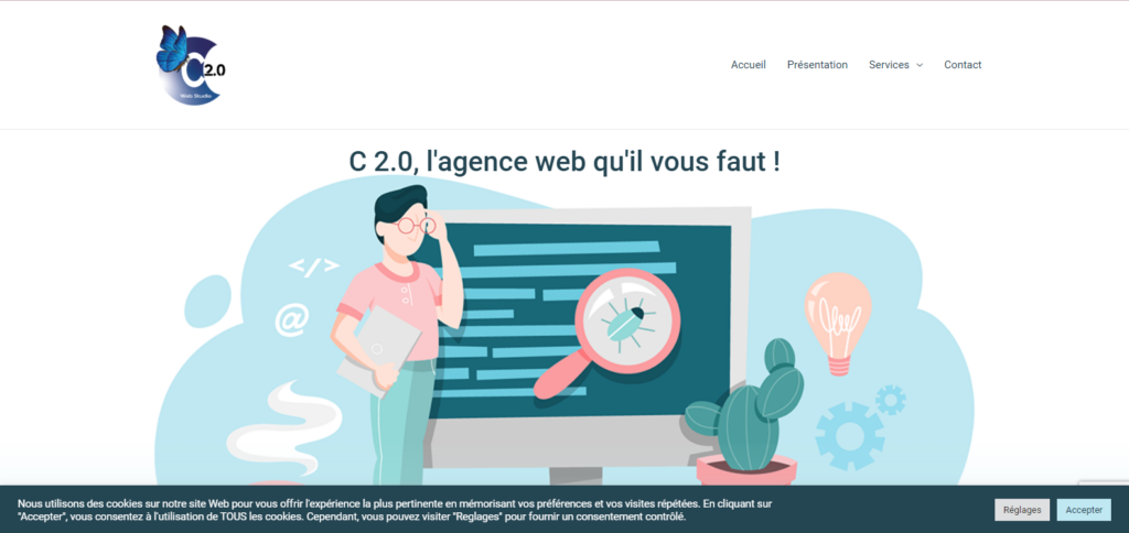 site web de C 2.0 Web Studio Voves
